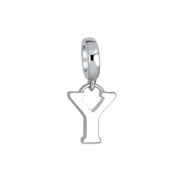 Letter Y Clear Rhinestone Initial Alphabet Dangle Charm for European Bracelets Fashion Jewelry for Women Man Letter Y Clear Rhinestone Initial Alphabet Dangle Charm for European Bracelets Fashion Jewelry for Women Man